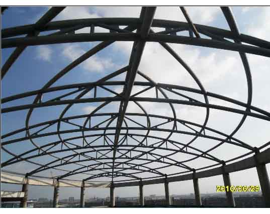桂林中煤朔州宾馆管桁架工程